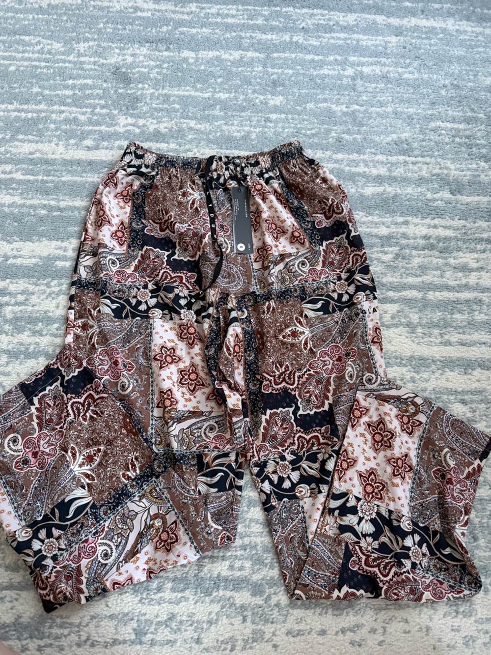 YoungLA Paisley Floral Flowy Pants